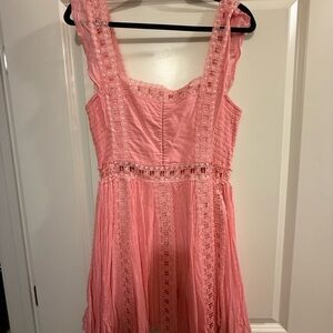 Free people Verona mini dress pink l
